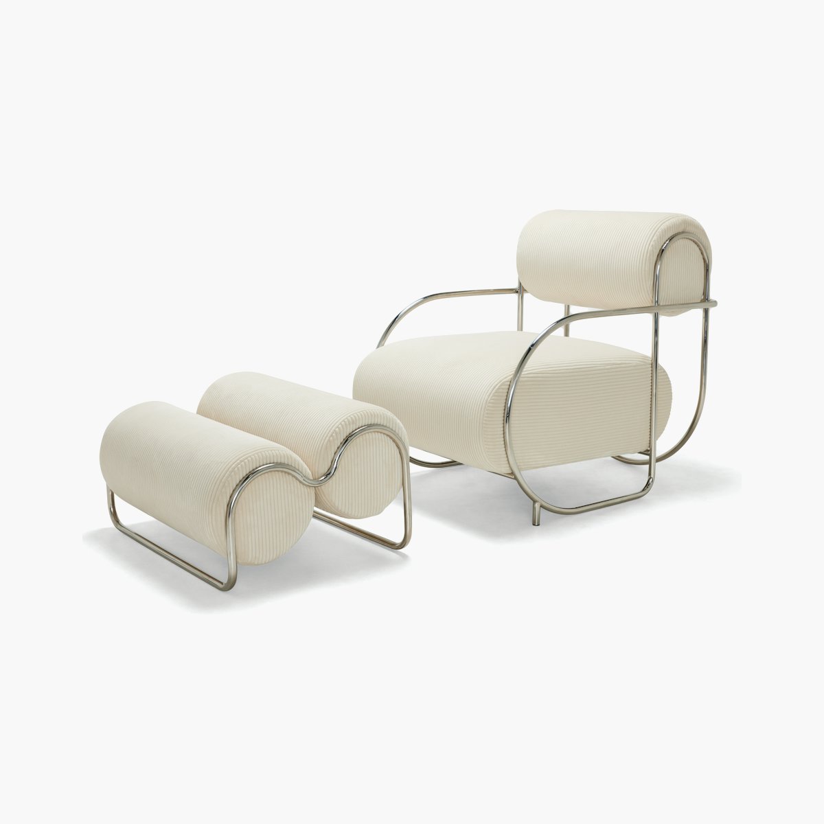 Chromeo Chair & Ottoman