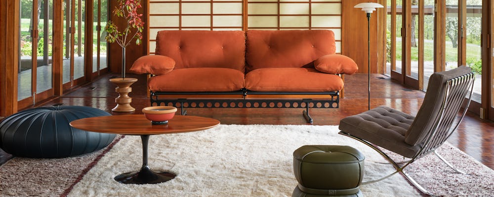 Ouverture Sofa and Lepli Ottoman