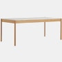 Morrison Dining Table - 76",  Carrara,  Oak"