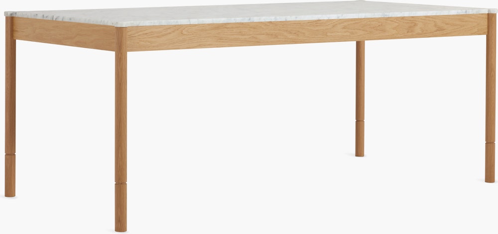 Morrison Dining Table - 76",  Carrara,  Oak"