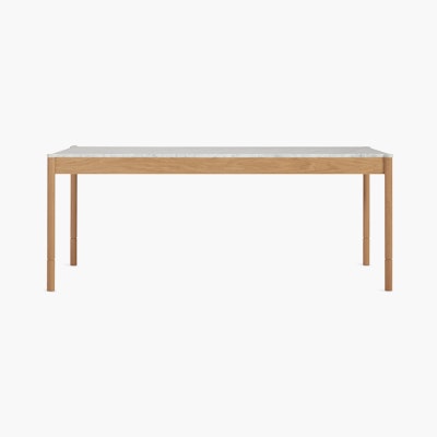 Morrison Dining Table - 76",  Carrara,  Oak"