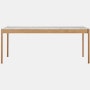 Morrison Dining Table - 76",  Carrara,  Oak"