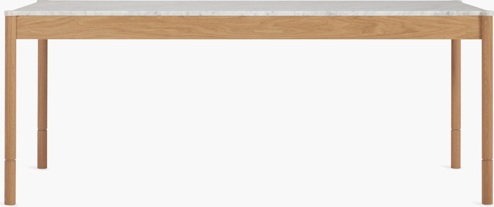 Morrison Dining Table - 76",  Carrara,  Oak"