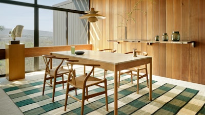 Morrison Dining Table and Wishbone Chairs