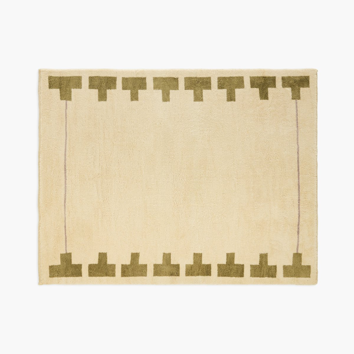 Backgammon Wool Moroccan Rug, Natural