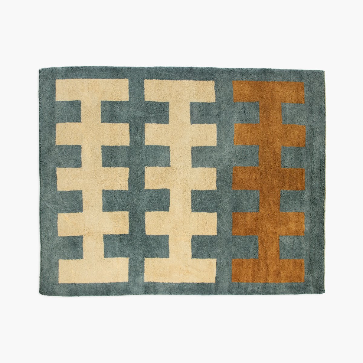 Fences Wool Moroccan Rug, Nightfall