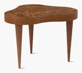 Rohde Paldao side table in walnut burl front view