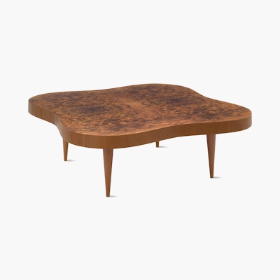 Rohde Paldao coffee table in walnut burl front view