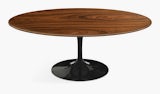 Saarinen Low Oval Coffee Table - Veneer,  Rosewood,  Black