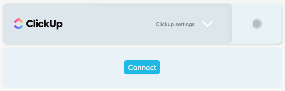 Connect to ClickUp integration